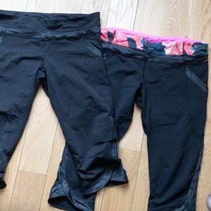 Lulu Lemon Crop Leggings Size 12 - two pairs
